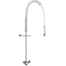 Mélangeur monotrou évier, douche vaisselle, sans bec puisage Laiton Chrome réf. G6633