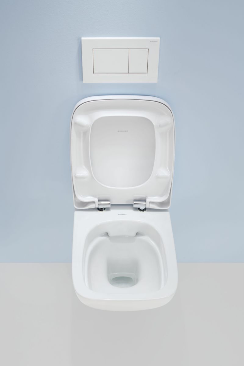 Wc suspendu à fond creux Renova Plan - Rimfree - avec abattant Wc - 54 cm - blanc Réf. 500.817.00.1