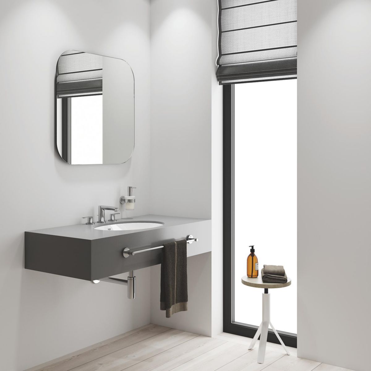 Mélangeur lavabo 3 trous Taille S Eurostyle Cosmopolitan avec vidage Chromé 20208002