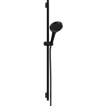 hansgrohe Rainfinity Set de douche 130 3jet avec barre de douche S Puro 90 cm, Push slider, flexible DesignFlex 160 cm, Noir mat