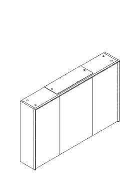 Armoire DIVINE LED L100 - 3 portes - Puissance LED 21.6 W - Classe II - IP44  - CE - Classe énergétique A++ / A+ / A - Réf. 1309021