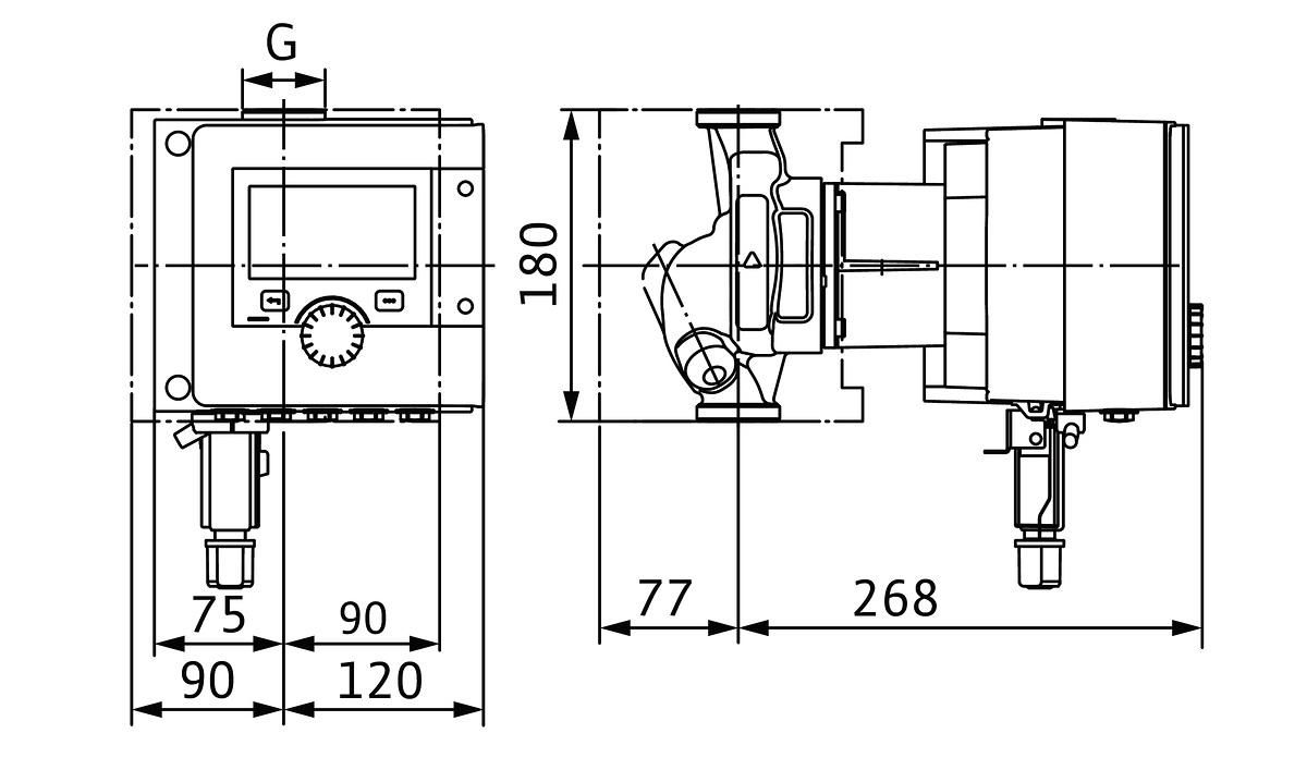 Circulateur intelligent Wilo-Stratos MAXO 30/0,5-10-R7 à rotor noyé et adaptation électronique des performances hydrauliques pour les systèmes de chauffage, climatisation  Réf. 2217900