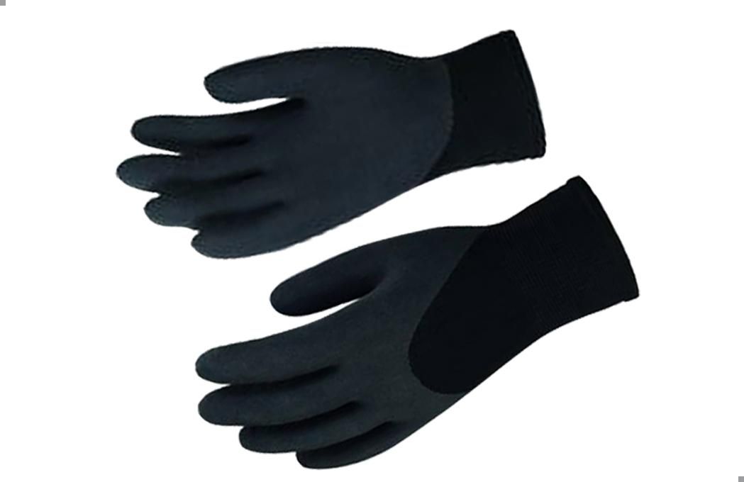 Gants déperlant Euroice noir - paume enduit PVC Taille 10 Réf. P6630