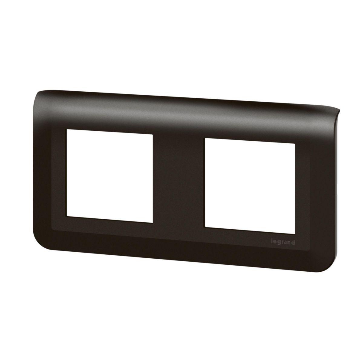 Legrand - plaque de finition horizontale Mosaic pour 2 x 2 Modules noir mat Réf. 079044L