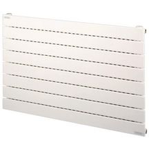 Radiateur eau chaude Acova Fassane horizontal simple, à ailettes, puissance 1237W (dT50), hauteur 740 mm, largeur 1000 mm, 10 éléments, raccordement latéral de même côté, Blanc RAL 9016 Réf. V8LX-074-100