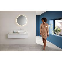 Miroir LED Geberit Option Round, avec éclairage indirect et indirect, diamètre 75cm