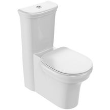 Cuvette au sol sans bride sortie Vario carénée jusqu'au mur 67x37cm. Fonctionne en double chasse 3/6L ou double chasse faible conso 2,6/4L.Fournie avec les fixations invisibles murales RTA187-NF. Blanc Ref : UJAC102-0