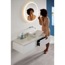 Miroir LED Geberit Option Round, avec éclairage indirect et indirect, diamètre 75cm