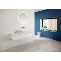 Miroir LED Geberit Option Round, avec éclairage indirect et indirect, diamètre 75cm