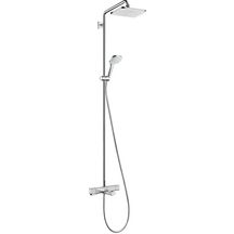 Colonne de douche Croma E Showerpipe 280 - 1 jet avec mitigeur baignoire thermostatique - chromé Réf. 27687000