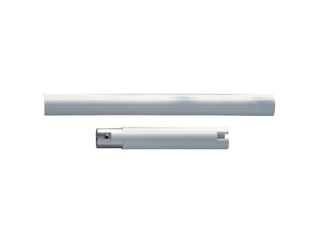 Barre droite pour main courante Polyalu longueur 26 cm Profil aluminium + résine de synthèse Blanc réf. 046420