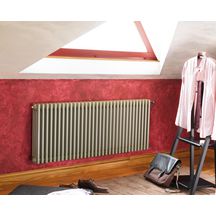 Radiateur eau chaude Acova Vuelta horizontal, puissance 731W (dT50), hauteur 605 mm, largeur 578 mm, 12 éléments, raccordement spécial 6 orifices avec pastillage adaptable, Blanc RAL 9016 Réf. M6C3-12-060