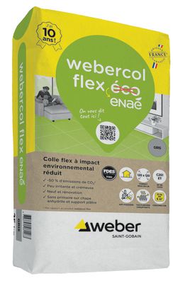 Colle pour carrelage webercol flex enaé gris sac de 25 kg (ex Flex éco)