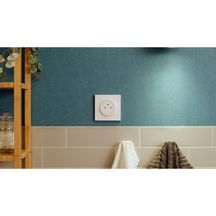 Odace plaque styl blanc 1 poste Réf S520702