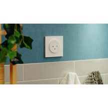 Odace plaque styl blanc 1 poste Réf S520702