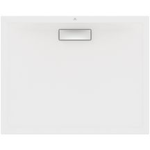 Receveur rectangulaire en acrylique 100 x 80 cm Ultra Flat New blanc, avec traitement antidérapant extra-plat 2,5 cm d' épaisseur à encastrer ou à poser à équiper d' une bonde rectangulaire non fournie Réf T4468YK