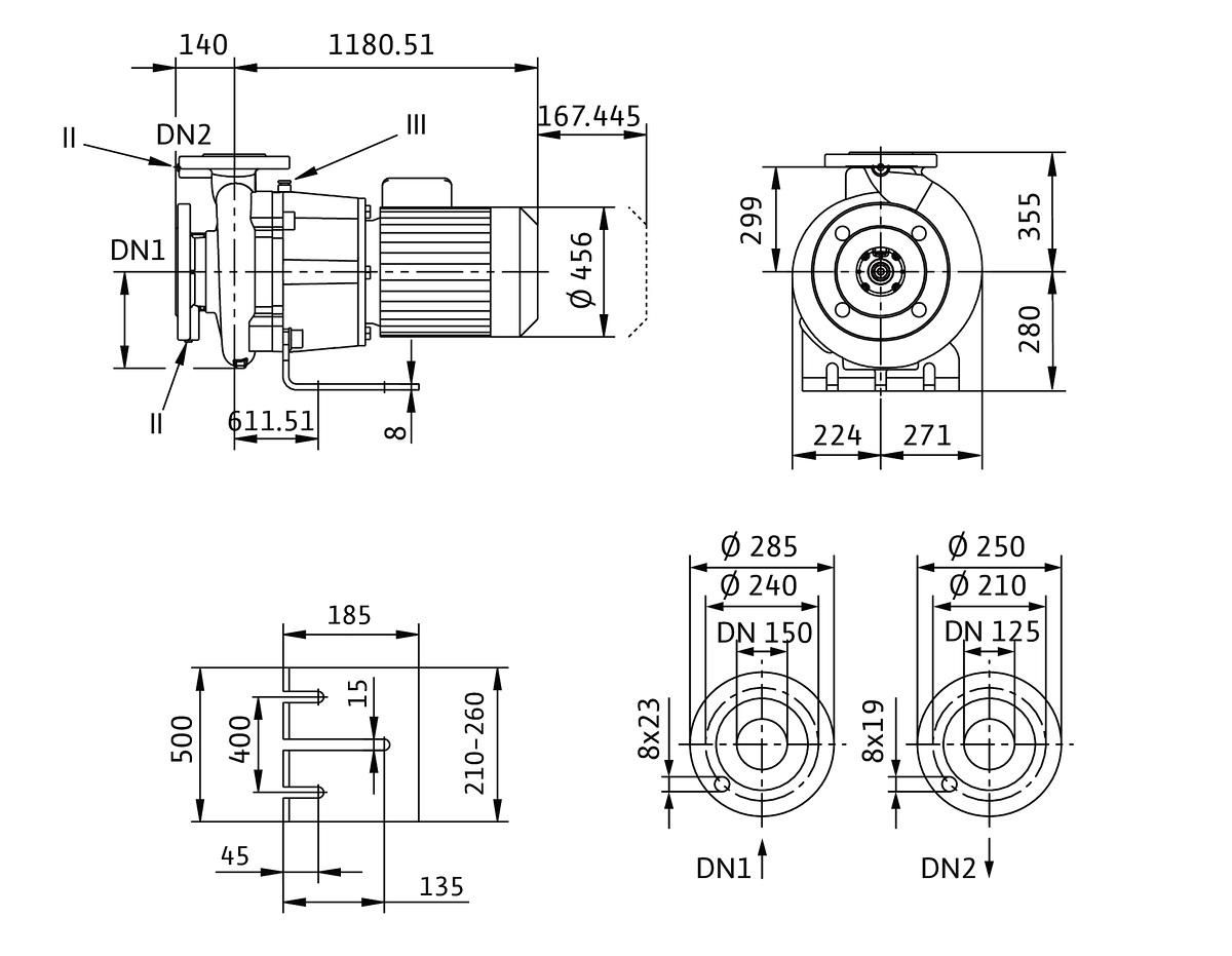 Circulateur Collectif EC cronobloc-bl125/315-45/4 Réf. 2160677