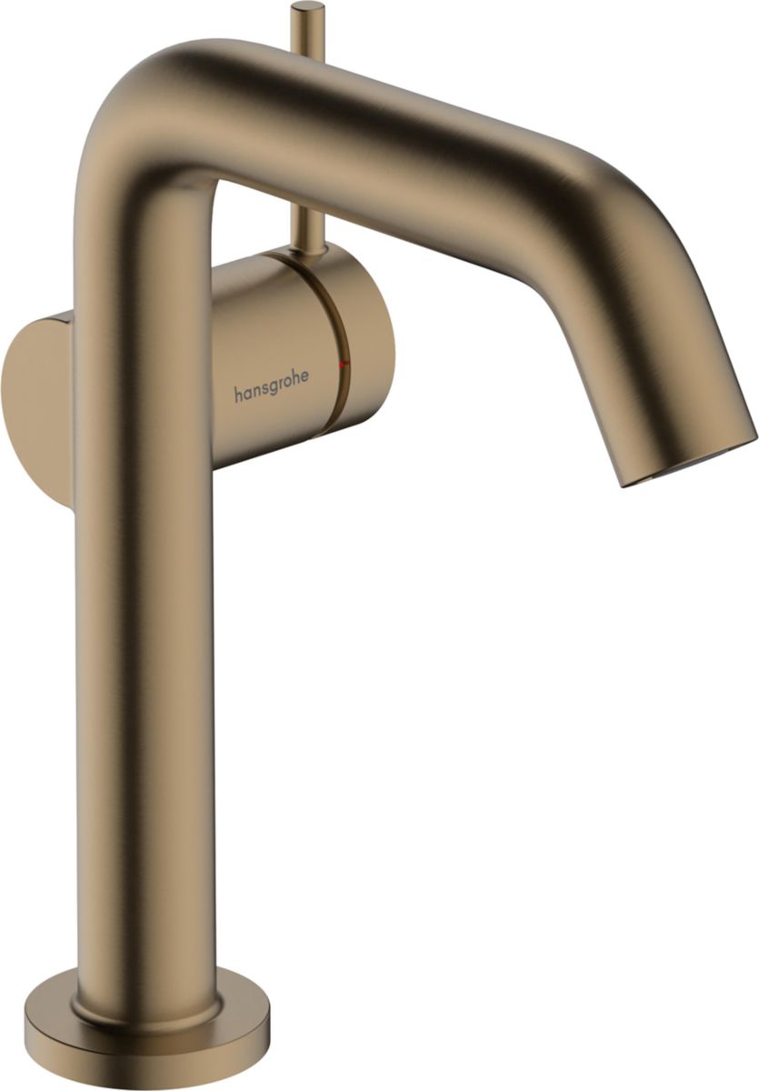 Mitigeur lavabo 150 Tecturis S Fine CoolStart, bonde Push-Open Bronze brossé Réf. 73340140