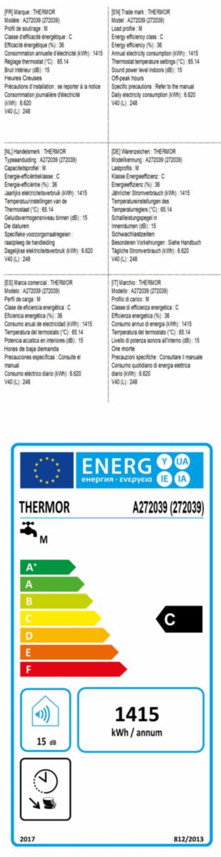 Chauffe-eau électrique Duralis ACI Hybride vertical stable 150L monophasé Réf. 272039