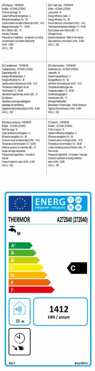 Chauffe-eau électrique Duralis ACI Hybride vertical stable 200L monophasé Réf. 272040