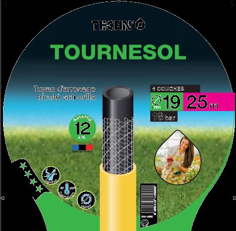 Tuyau Tournesol Jaune 19mm 25m / Anti-vrille, réf. 2333