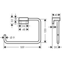 hansgrohe AddStoris Anneau porte-serviette, Noir mat