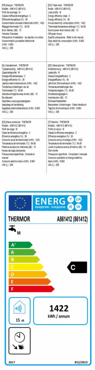 Chauffe-eau électrique Duralis ACI Hybride vertical mural compact 150L monophasé Réf. 861412