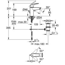 Mitigeur monocommande Lavabo Taille S Eurosmart Chromé GROHE Réf. 33265003