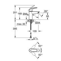 Mitigeur monocommande Lavabo Taille S Eurosmart Chromé GROHE Réf. 32467003