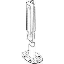 Pieds centrale réglable avec cache h 150 - 200 pour radiateur panneaux 11/21/22 / 32 / 33 Réf C89090402