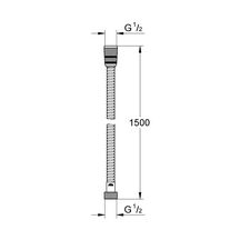 Flexible de douche 1500 mm Rotaflex Metal  Haute résistance Twistfree Chromé Réf : 28417001