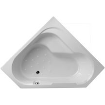 Baignoire d'angle bain-douche 145x145 gauche blanche réf. E6222-00