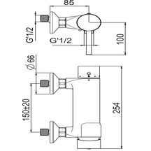 Mitigeur thermostatique de douche hospitalier Mastermix réf. 75112