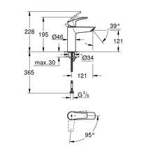 Mitigeur lavabo Taille M Eurosmart Chromé GROHE Réf. 2339530E