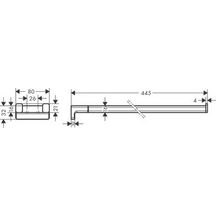 hansgrohe AddStoris Porte-serviettes double branche 450 mm, Chromé