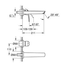 Mitigeur monocommande 2 trous lavabo Taille M Eurosmart Chromé GROHE Réf. 29338003