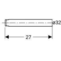 Rallonge Geberit pour siphon à tube plongeur: d=32mm, blanc alpin