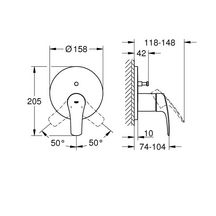 Mitigeur mécanique 2 sorties avec inverseur Eurosmart Chromé GROHE Réf. 24043003