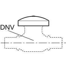 Kit de rosace de recouvrement Geberit pour robinet d'arrêt à encastrer: DNV=25, Chromé brillant