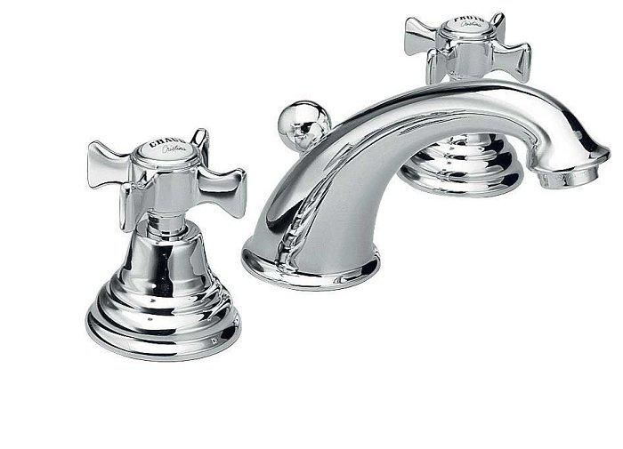 Lavabo Chambord 3 trous chrome avec vidage réf. CH11351