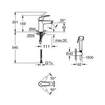 Mitigeur monocommande Lavabo Taille S Eurosmart Chromé GROHE Réf. 23124003