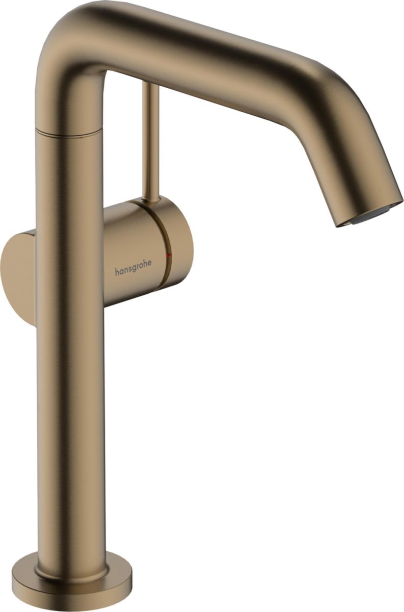 Mitigeur lavabo 210 Tecturis S Fine CoolStart avec bec pivotant et bonde Push-Open Bronze brossé Réf. 73360140