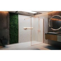 Paroi Walk-In avec encadrement Hart Hp 120 extensibilité 117-118,5 cm verre trempé flute profilés Noir Réf : HARTHP120-94H