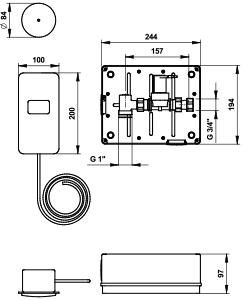 Robinet électronique pour urinoir réf. 52914