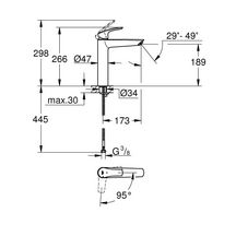 Mitigeur lavabo Taille XL Eurosmart Chromé GROHE Réf. 24164003