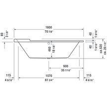 Baignoire ovale starck 1800 x 800mm Réf. 700009000000000