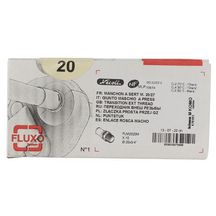 Manchon à sertir à visser mâle fixe Fluxo laiton diamètre 20x3/4mm réf. FLM2020M