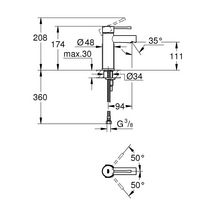 Mitigeur monocommande Lavabo Taille S Essence Chromé GROHE 34813001