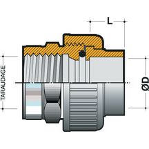 Manchon union d'adaptation métal plastique femelle à coller diamètre 50mm N5040F