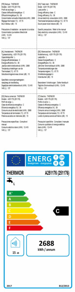 Chauffe-eau électrique Steatis stéatite 075L vertical mural Réf 251176